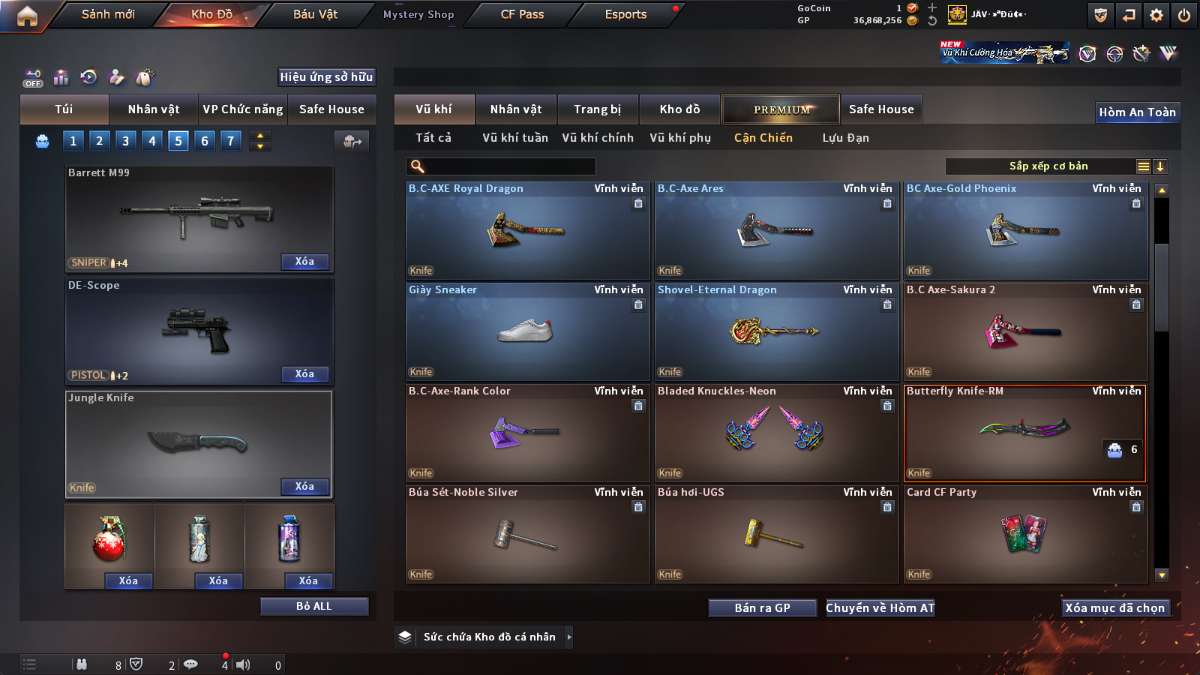 shop acc cf uy tin gia re